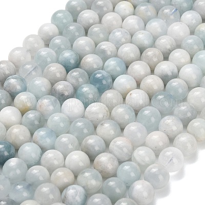 Natürliche Aquamarin Perlen Stränge&nbsp;G-F826-B01-10mm-1