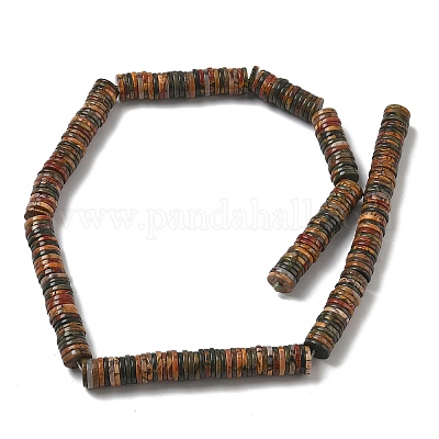 Натуральная полихромная яшма/камень Пикассо/нити бус из яшмы Пикассо&nbsp;G-G329-B03-8x1mm-1