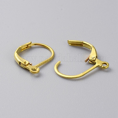 Латунная фурнитура Leverback для серег KK-WH0044-142C-G-1