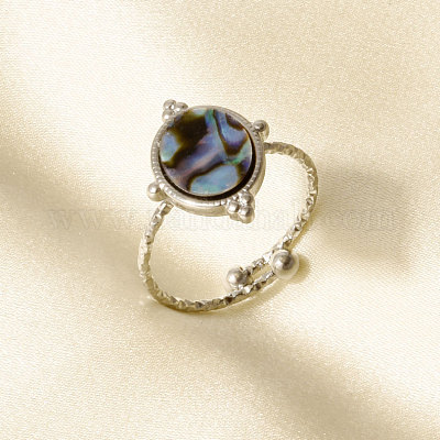 Открытые кольца-манжеты из нержавеющей стали 304 с натуральными ракушками для женщин.&nbsp;HP8543-2-1