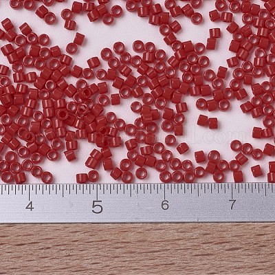 Opaque Red size 15 glass beads, DBS0723