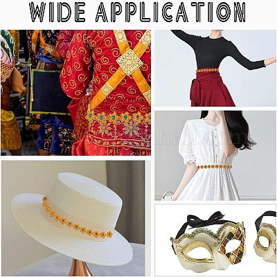 Пластиковая отделка бисером гирлянды FIND-WH0056-89-1