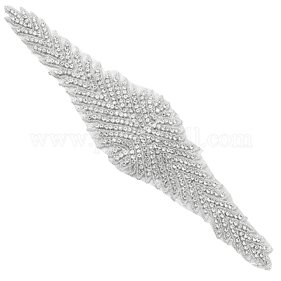 Ткань из бисера Hotfit со стразами&nbsp;DIY-WH0666-002B-1