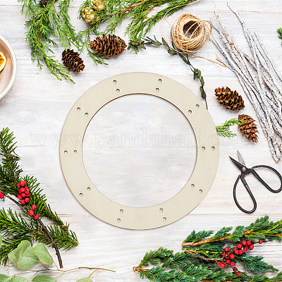 8шт. рамки для венков для поделок&nbsp;WOOD-FG0001-35-1