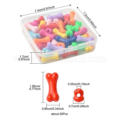 50 Stück Acrylperlen mit UV-Beschichtung&nbsp;PACR-FS0001-09-1
