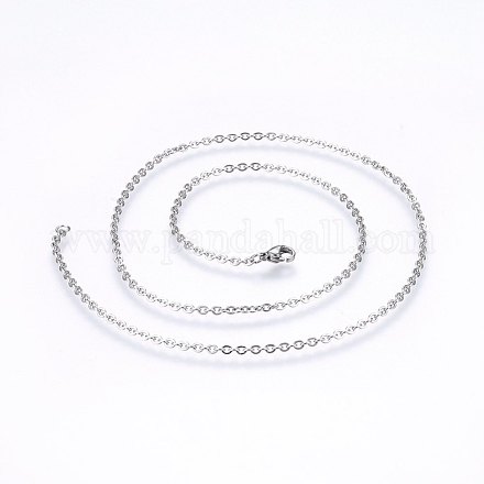 304 Edelstahl-Kabelketten Halsketten NJEW-F226-04P-04-1