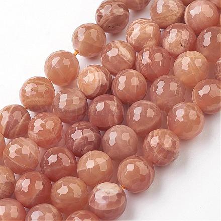 Chapelets de perles de sunstone naturelles G-G945-09-12mm-1