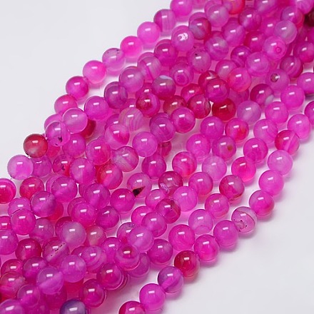 Natural Agate Beads Strand G-L083-8mm-14-1