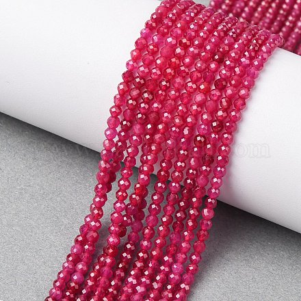 Нити бусин из красного корунда&nbsp;G-Z123-A01-3mm-1