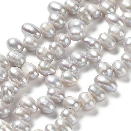 Fili di perle di perle d'acqua dolce coltivate naturali PEAR-J007-69-1