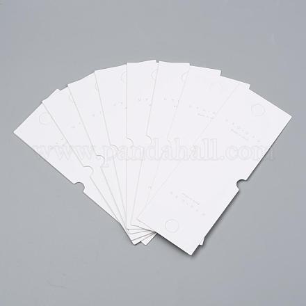 厚紙のアクセサリー台紙  ネックレスに使用  ブレスレット  長方形  アイボリー  14x5cm CDIS-T003-30-1