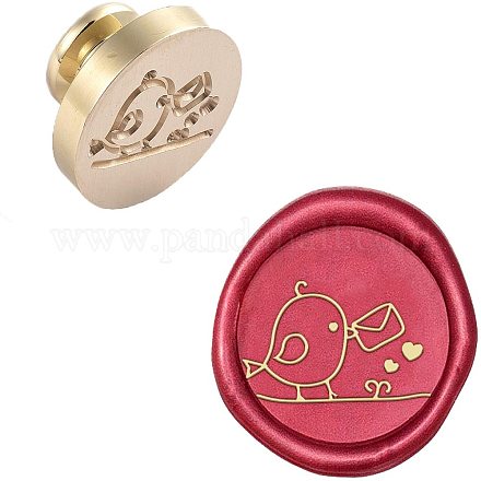 CRASPIRE Wax Seal Stamp Head Bird Removable Sealing Brass Stamp Head for Creative Gift Envelopes Invitations Cards Decoration AJEW-WH0099-297-1