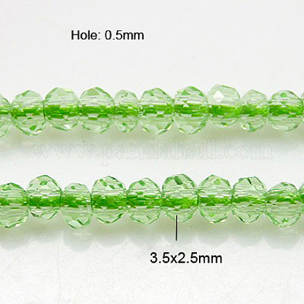 Chapelets de perles en cristal en verre GLAA-D032-3.5x2.5-17-1