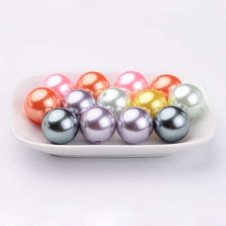 20 mm mixtes perles perles acryliques perles gumball morceaux X-PACR-20D-M-1