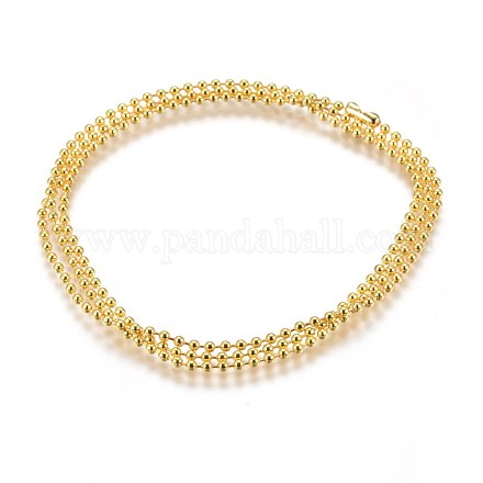 Stainless Steel Ball Chain Necklace Making MAK-L019-01B-G-1