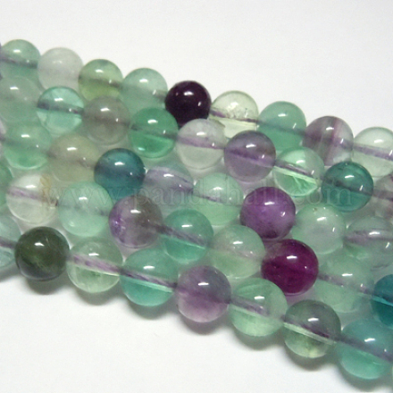 Natural Fluorite Beads Strands G-E112-12mm-19-1