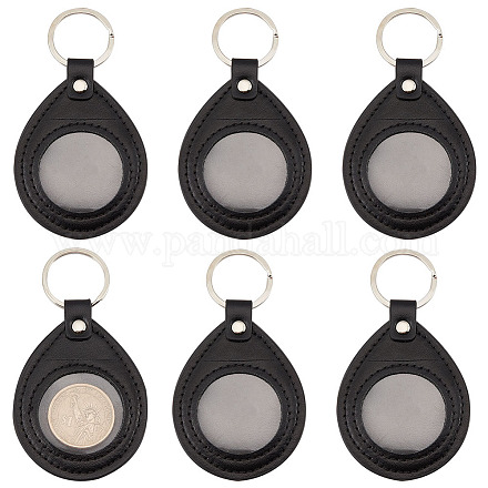 NBEADS 6 Pcs Coin Holder Keychains KEYC-WH0035-01P-1