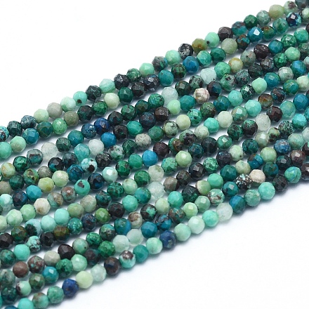 Chapelets de perles en chrysocolle naturelle X-G-G823-13-2.5mm-1
