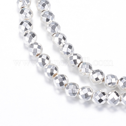 Electroplate Non-magnetic Synthetic Hematite Bead Strands G-Q465-22S-1