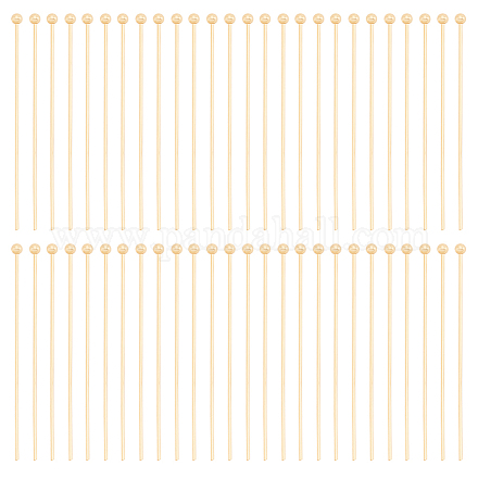 Benecreat 100pcs18k本物の金メッキボールヘッドピン  イヤリングブレスレットネックレスチェーンを作るDIYジュエリーのパーツのための35mm / 1.4
