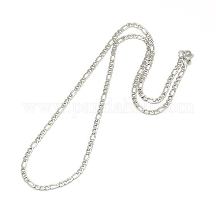 304 изготовление ожерелья-цепочки из нержавеющей стали Фигаро STAS-A028-N022MP-1