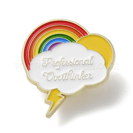 Word Professional Overthinker Emaille-Pins JEWB-D022-02E-G-1