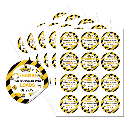 5 Sheets Round Dot PVC Waterproof Decorative Sticker Labels DIY-WH0481-01-1