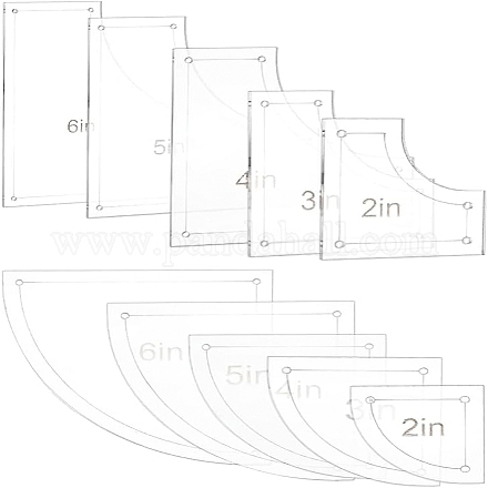 Set di modelli in acrilico per trapuntatura benecreat 10 pezzo DIY-WH0381-001-1
