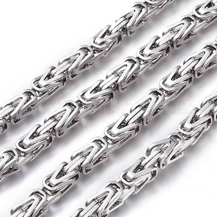201 Stainless Steel Byzantine Chains CHS-P011-09P-B-1