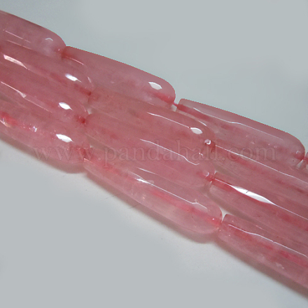 Natural Rose Quartz Beads Strands G-G222-10x40mm-07-1