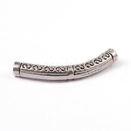Perles de tube en alliage de style tibétain TIBEB-ZN-13355-AS-RS-1