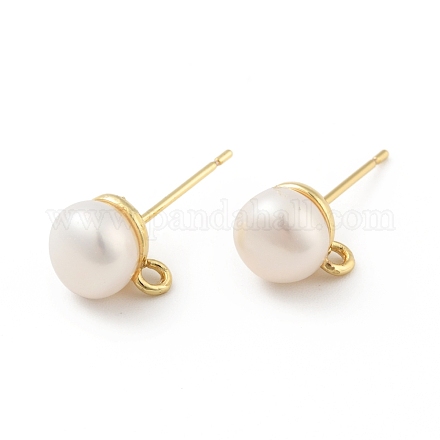 Accessoires de boucles d'oreilles en perles naturelles KK-B059-33G-1