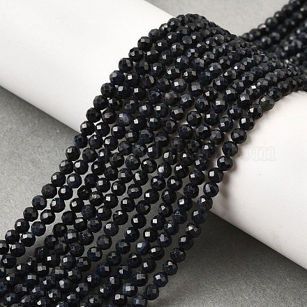 Бусины из натурального черного сапфира&nbsp;G-G259-D07-3mm-1