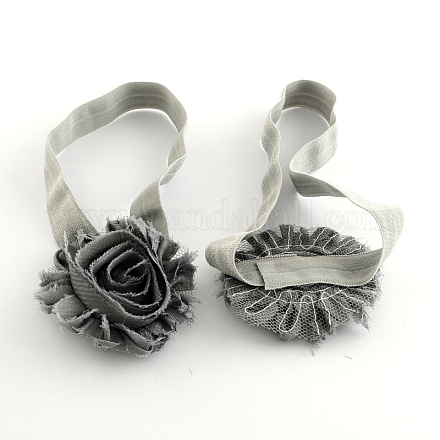 Cute Elastic Baby Headbands Hair Accessories with Cloth Flower for Babies OHAR-Q002-05E-1