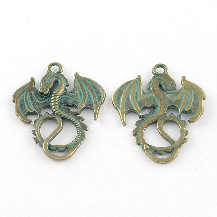 Alliage de zinc pendentifs de dragon PALLOY-R065-023-LF-1