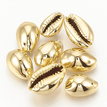 Plated Cowrie Shell Pendants X-SSHEL-Q305-02A-01-1