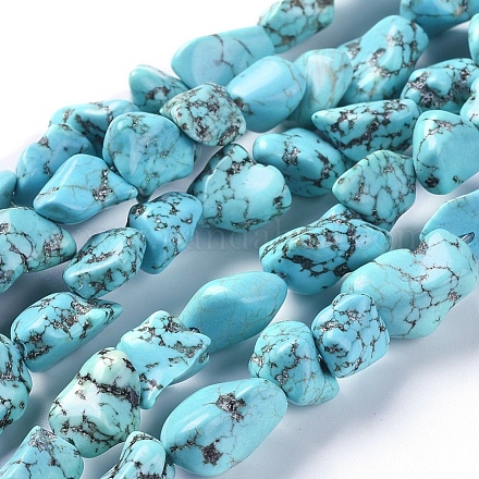 Brins de perles de magnésite naturelle TURQ-G152-B01-1