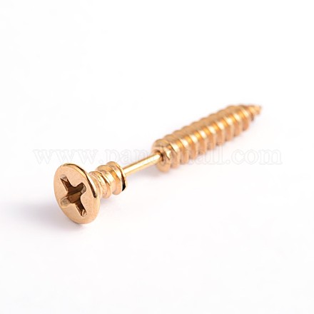 遅れスパイク304ステンレス鋼の耳のテーパーストレッチャ  耳栓ゲージ  ゴールドカラー  29x7mm  ピン：1.1mm EJEW-H305-07G-1