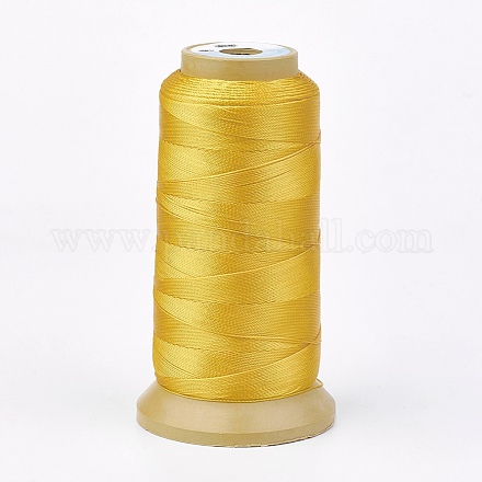 ポリエステル糸  カスタム織りジュエリー作りのために  ゴールド  0.7mm  約310m /ロール NWIR-K023-0.7mm-07-1