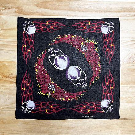 Diademas de algodón con patrón de calavera de halloween PW-WG83899-05-1