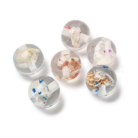 Прозрачные бусины из смолы с океанской тематикой RESI-F059-02-1