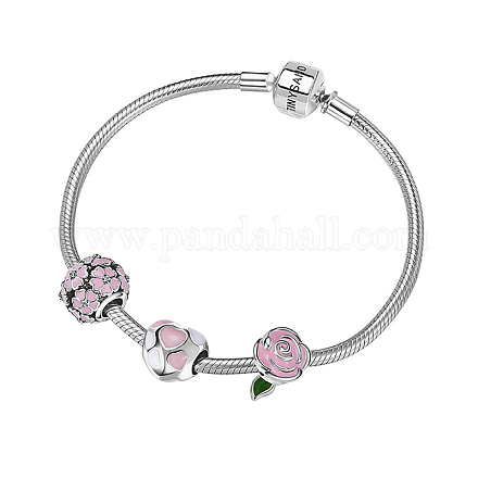 Серебряные браслеты tinysand в романтическом розовом цвете с любовью TS-Set-016-21-1