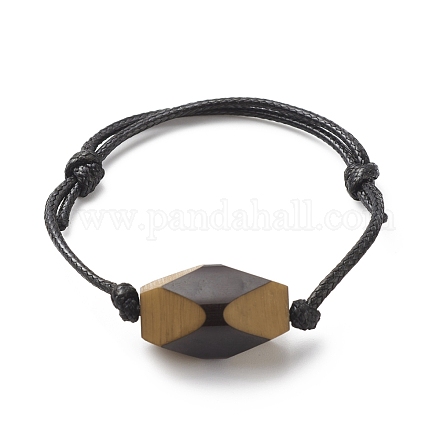 Bracelets de perles ovales en acrylique BJEW-JB08545-01-1