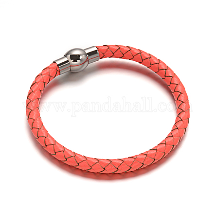 Leather Cord Braided Bracelet Making BJEW-E273-03E-1