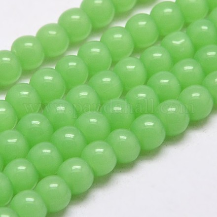 Round Imitation Jade Glass Beads Strands GLAA-F031-10mm-02-1