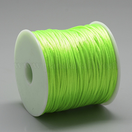 ナイロン糸  ラットテールサテンコード  芝生の緑  1mm程度  約76.55ヤード（70m）/ロール NWIR-Q010A-F229-1