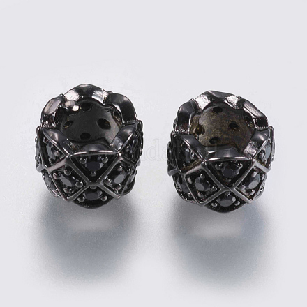 Perles de zircone cubique micro pave en Laiton ZIRC-G132-13B-1