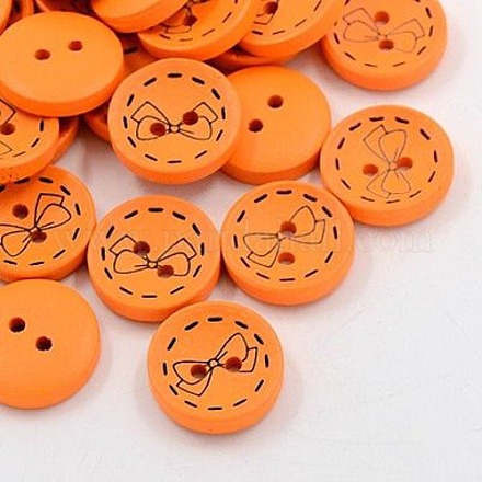 2-Hole Wooden Buttons X-BUTT-A028-28L-07-1