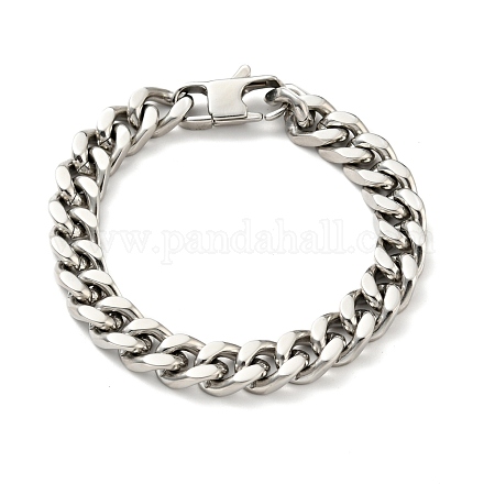 201 pulsera de cadena de eslabones de acero inoxidable para hombres y mujeres. BJEW-H550-06C-P-1