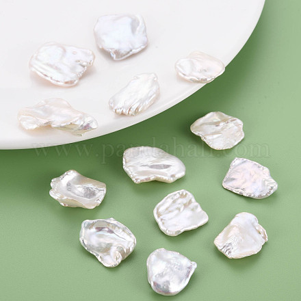 Perles de perles keshi naturelles PEAR-N020-S01-1